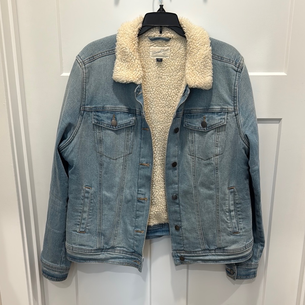 Denim Jean Jacket with Sherpa Lining